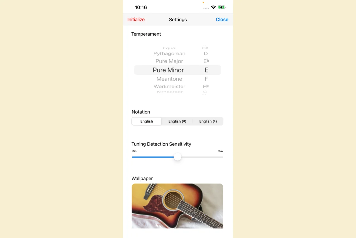 Support for diverse keys and instruments