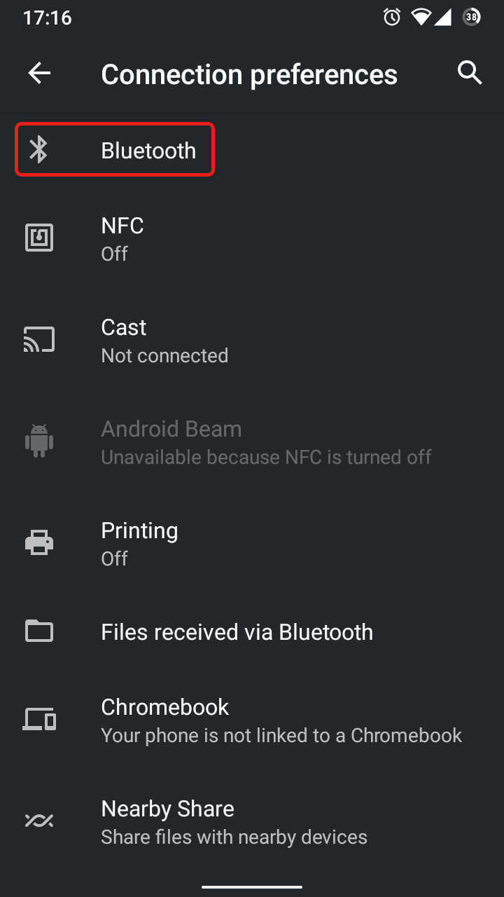 Bluetooth setting #3
