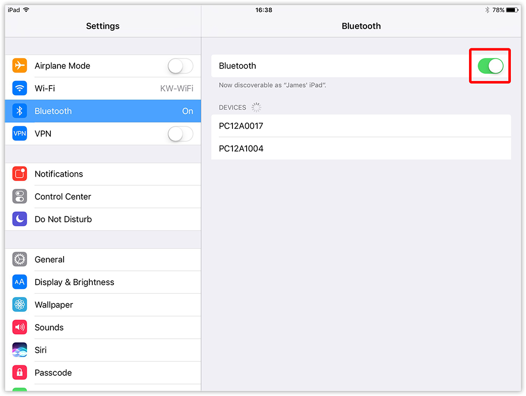 Enabling Bluetooth in iOS