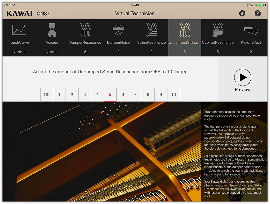 Virtual Technician screen