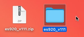 02 (macOS). Zip file decompressed to new folder