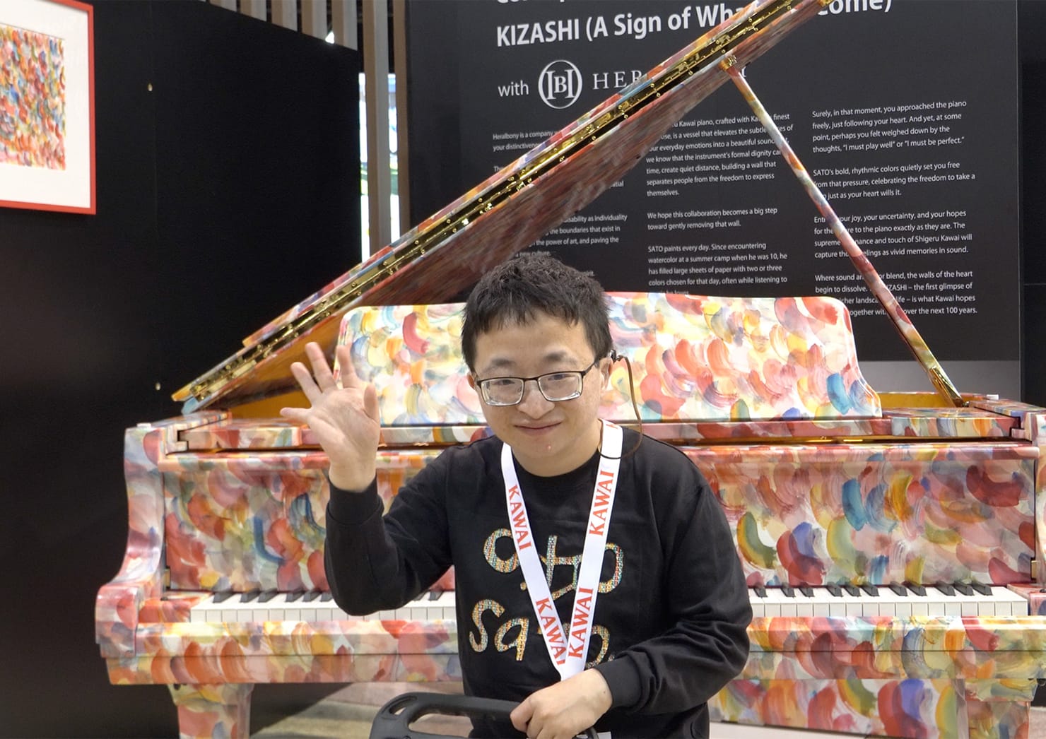 NAMMショー会場のアートピアノ