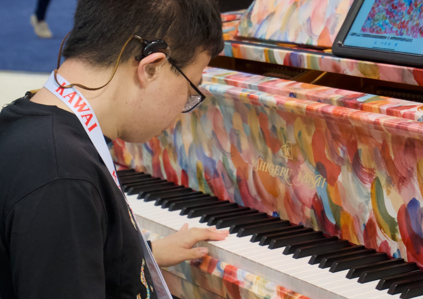 NAMMショー会場のアートピアノ