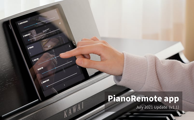 PianoRemote app v1.1 for iOS and Android