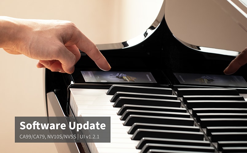 Software update for CA99/CA79 digital and NV10S/NV5S hybrid pianos.