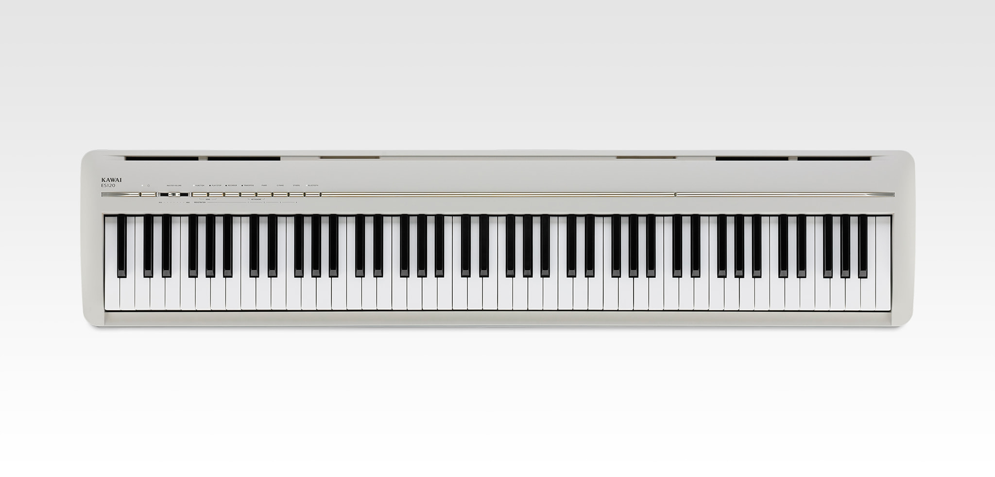 Kawai ES-120 Piano Numérique Blanc avec Pédale Triple, Support