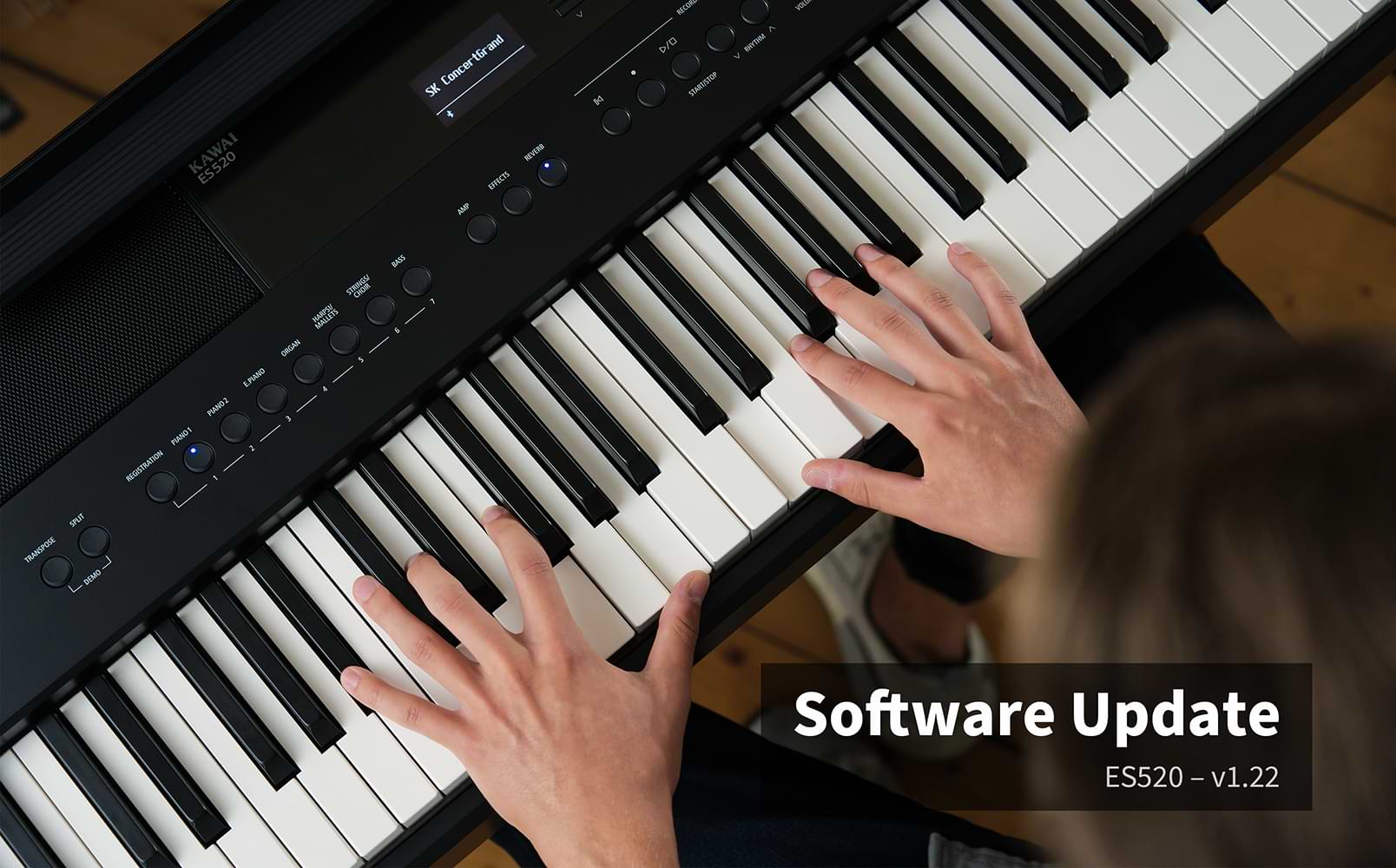 ES520 portable digital piano software update v1.22 released News Kawai Musical Instruments