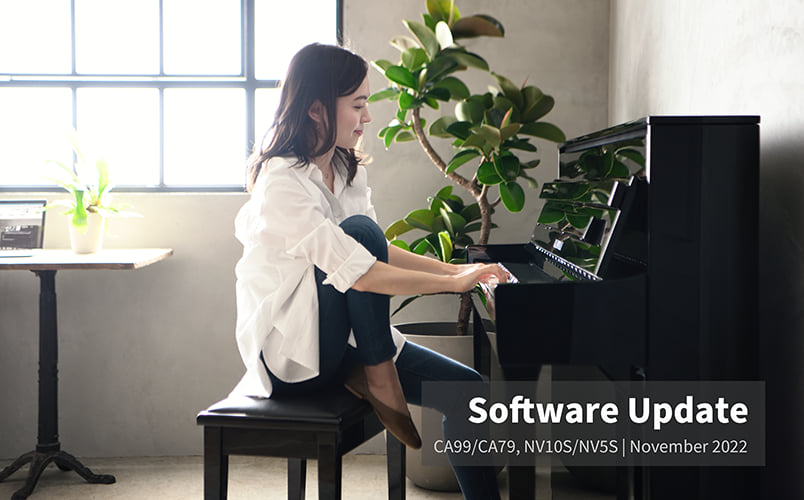 Software update for CA99/CA79 digital and NV10S/NV5S hybrid pianos.